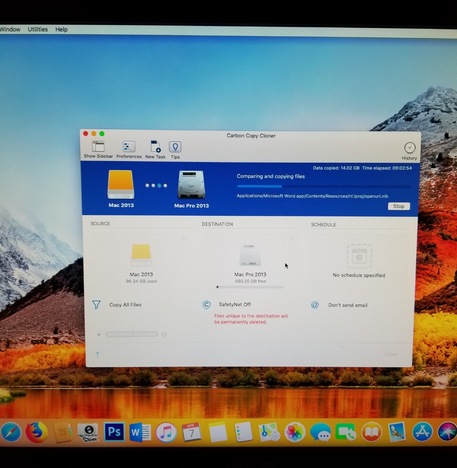clone mac os carbon copy cloner ssd