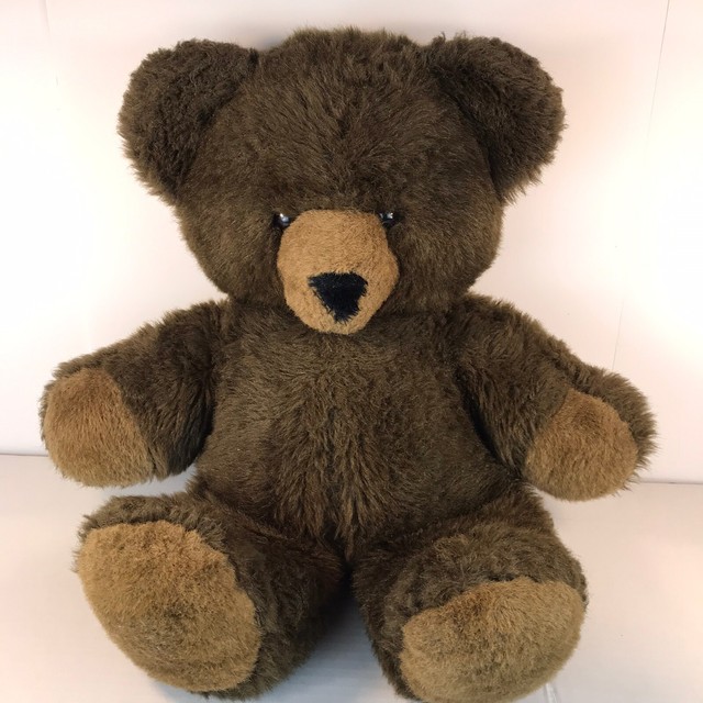 Vtg 1983 Dark Brown Teddy Bear CHARM CO Plush Collectible Stuffed Animal Nursery | eBay