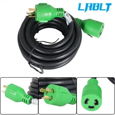 LABLT 30 A L5-30 RV Extension Cord 3 Prong for Trailer Motorhome Camper 10-100FT