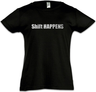 SHIFT HAPPENS Kids Girls T-Shirt Fun Geek Nerd Computer Science Gamer Programmer