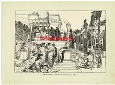 Neros Fackeln, Verbrennung von Christen in Rom, Buchillustration (Druck), 1888
