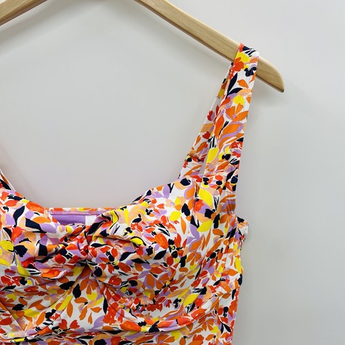 Anne Cole Women Plus Size 16W Floral V-Neck Twist-Front Tankini Top $92 1631 - Picture 4 of 8