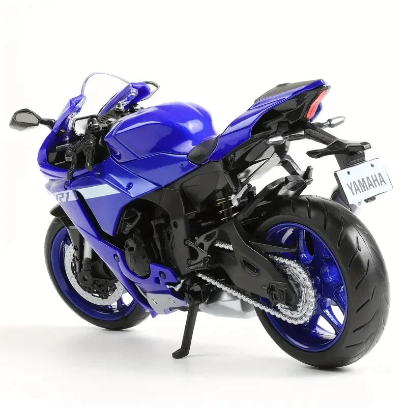 1:12 2023 Yamaha YZF-R1M Diecast Moto Modelo Juguete Regalos Hombres Colección Azul Foto 2 de 3