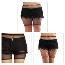 Stylish Large Size Fishnet Short Leggings Mesh Tights for Nightclub and Parties