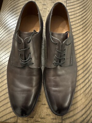 750$ Bally Brier 03 Dark Gray Laces Up Shoes Size US 10 Made in Switzerland