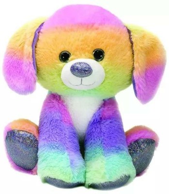 rainbow stuffed dog