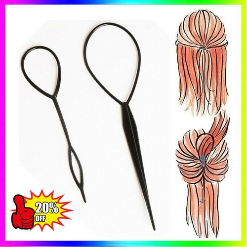 Kit Per Acconciature Con 2 Strumenti Topsy Tail Fai-da-te In Plastica Per Creare Code * E * Francesi Per Donne - Foto 9