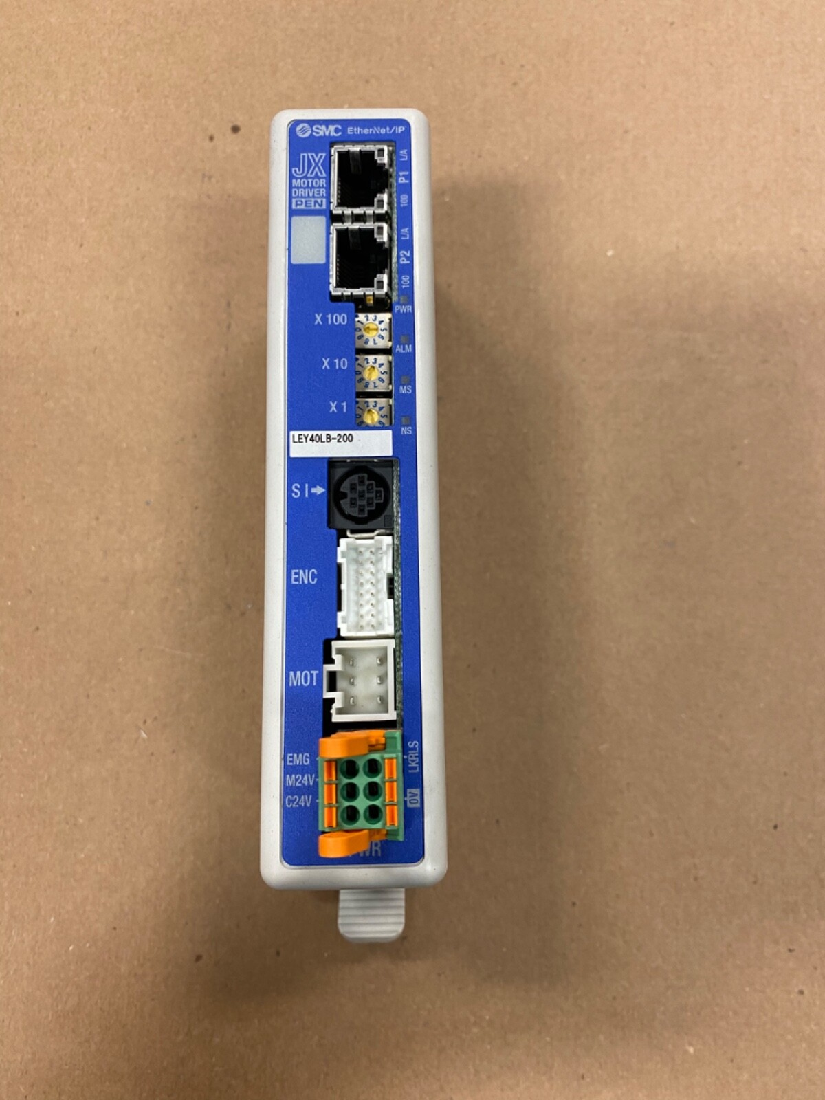 SMC JXC918 LEY40LB 200 Type JX Motor Driver PEN Power Supply 24 VDC