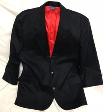 Vintage 80s Style Half Sleeve PENDLETON NAVY WOOL BLAZER - 44 Long Sport Coat