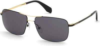 Adidas OR003 30A Gold & Black Metal Aviators Men Sunglasses Frame 58-14-145 LP