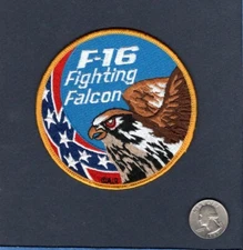Original F-16 Falcon VA Virginia ANG Air Guard USAF Fighter Squadron Swirl Patch