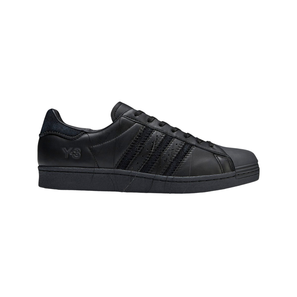 Y3 スーパースター HP3127 27cm Adidas Y-3 Yohji Yamamoto Black Leather Superstar Sneakers HP3127