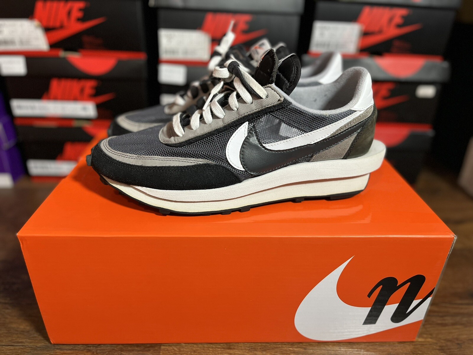 SACAI X NIKE NIKE SACAI X LDWAFFLE 'NERO' 2019 TAGLIA 10 BV0073 001