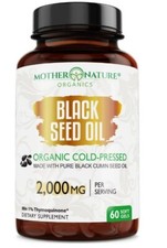 Mother Nature Organics- Black Seed Oil Capsules- 2000mg- 60ct