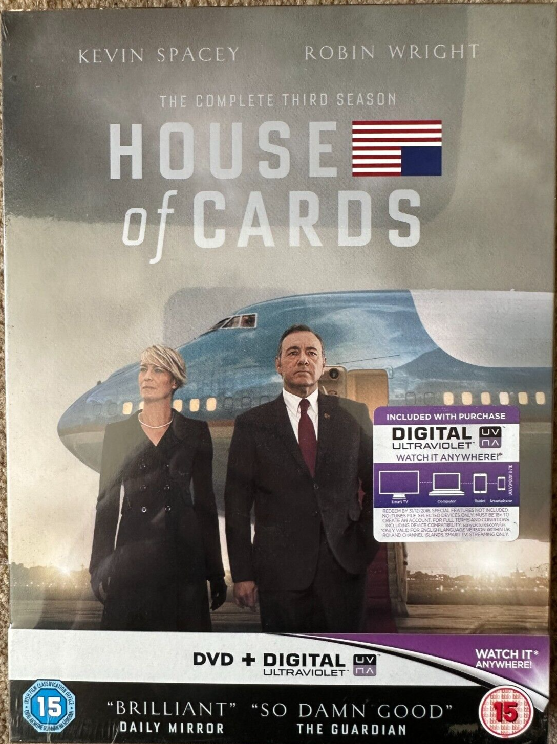 House Of Cards - The Complete Third Season DVD - Region 2 - New & Sealed