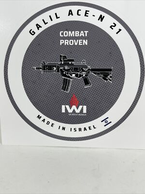 Galil ACE N21 Firearms IDF Decal Sticker. Jericho Tavor X95 UZI Official IWI IM
