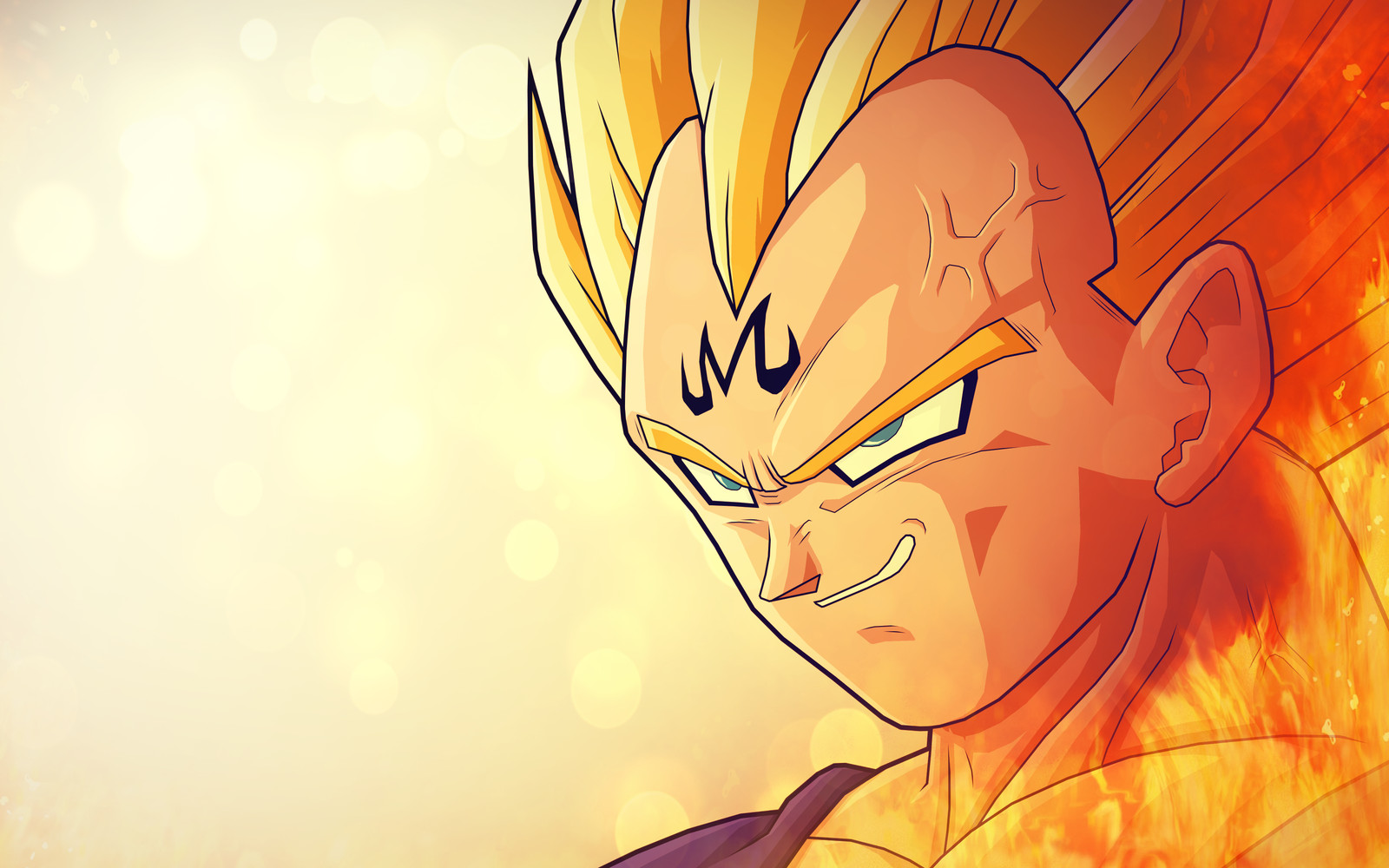 Anime dragon ball vegeta super saiyan z boys face simple Playmat Gaming Mat Desk