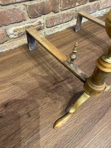 Paar antike Vintage Federal Style Messing Kamin Andirons - Bild 12 von 24