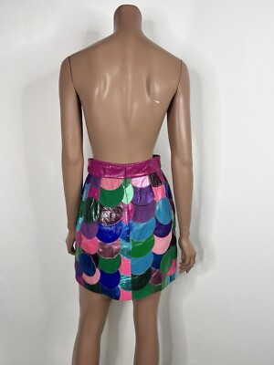 Vtg Dolce & Gabbana C.SS2002 Patchwork Leather Skirt S 40 | eBay