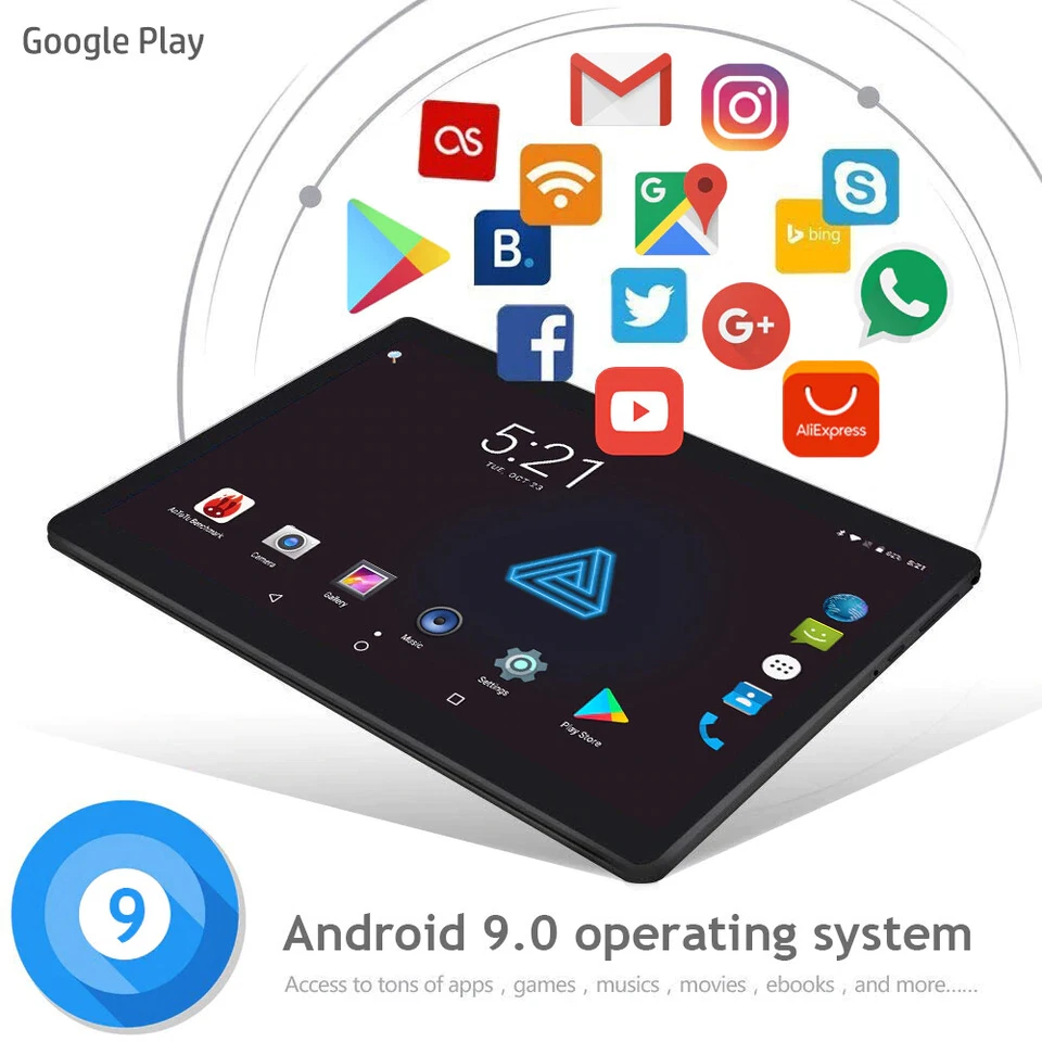 10,1 Tablet WITHTECH , 3G, OCTA CORE, 6 GB RAM DUAL SIM PLATA - Imagen 2 de 4