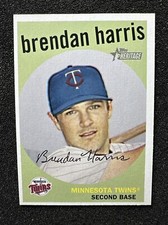 BRENDAN HARRIS #61 2008 Topps Heritage Black Back Variation QTY Minnesota Twins