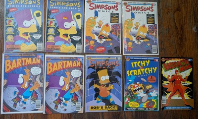 #ad #ad Bongo Comics The Simpsons Comic Lot Bartman Radioactive Man Itchy Scratchy $400.00