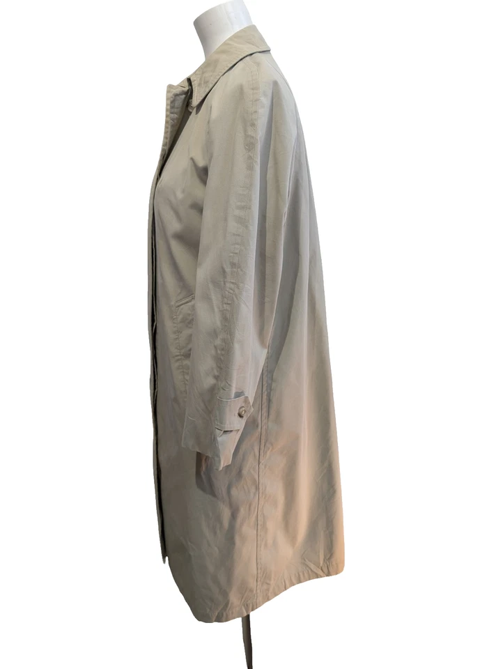Trench-Coat Long London Fog Femme M Beige Crème Classique Imperméable - Photo 3/4