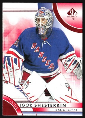 2023-24 SP Authentic Limited Red Igor Shesterkin #9 BG6