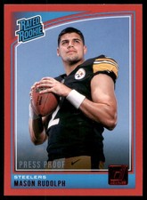 MASON RUDOLPH #305 2018 Donruss Press Proof Red Pittsburgh Steelers NM