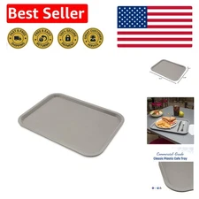 Basket Weave Texture Gray Cafeteria Tray - 12" x 16" for Busy Dining