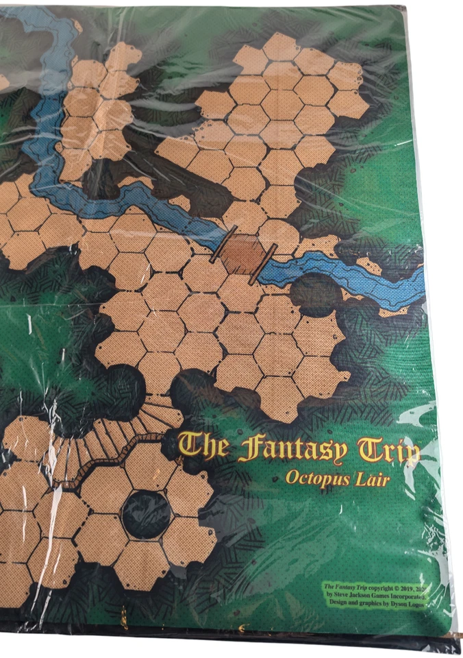 The Fantasy Trip Octopus Lair Playmat Style C 2020 Steve Jackson Games Hex Map - Image 3 of 4