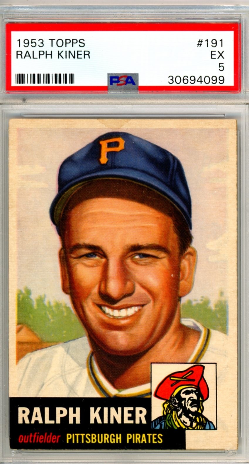 1953 Topps RALPH KINER #191 PSA Grade 5 EX-Cond "Just Graded No Reserve"