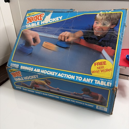 Vintage 1987 Nerf Table Hockey Game Parker Brothers Complete in Original Box