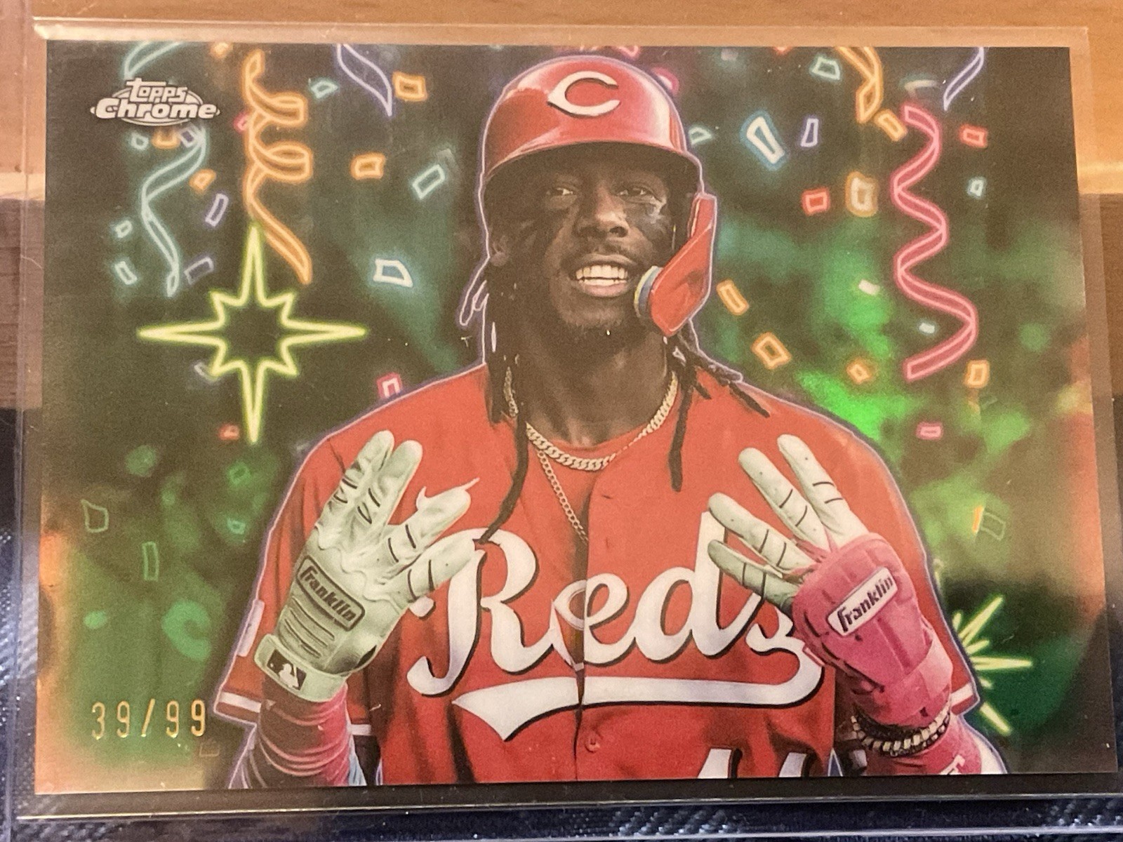 2025 Topps Chrome Update Celebracion Elly De La Cruz SSP Green /99