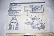 VTG 1985 GI Joe Cobra SMS Sentry Hiss Tank Missile System Sears Excl Blueprints
