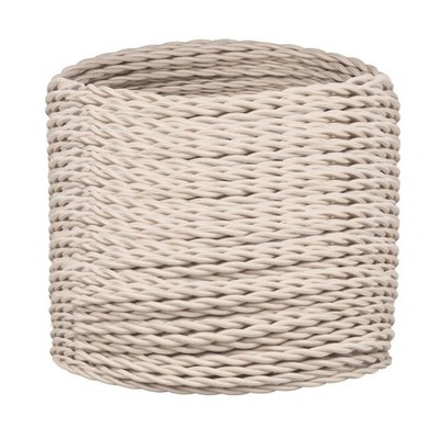 Twisted Cloth Covered Wire, Ivory 18/2 Fabric Covered Electrical Wire, 32.8ft...