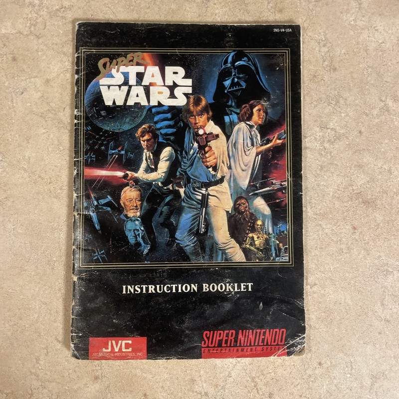 Star Wars Super Nintendo SNES Instruction Manual Booklet