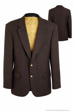 Johnny Carson Vintage Dark Brown Sport Coat Blazer Abstract Lined Tailored USA