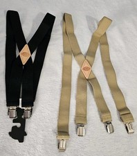 Set Of 2 New Dickies Suspenders Black And Beige