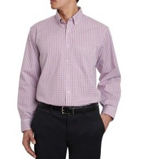 Kirkland Signature Men  s Shirt Traditional Fit Red White Check sz 16 1/2 x 36/37