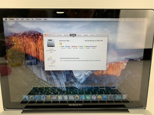 Apple MacBook Pro 13 pollici, metà 2009 A1278 Core 2 Duo 2,26 GHz 2 GB RAM 240 GB SSD - Foto 2 di 13