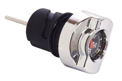 V-Factor 88017 Chrome Black Temperature Thermometer Oil Dipstick Sportster 04-22