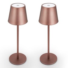 2 Pack LED Cordless Table Lamp, 6600mWh Rechargeable Battery Desk Lamp, 3000K...