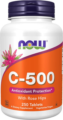 NOW Supplements, Vitamin C-500 with Rose Hips, Antioxidant Protection*, 250 T...
