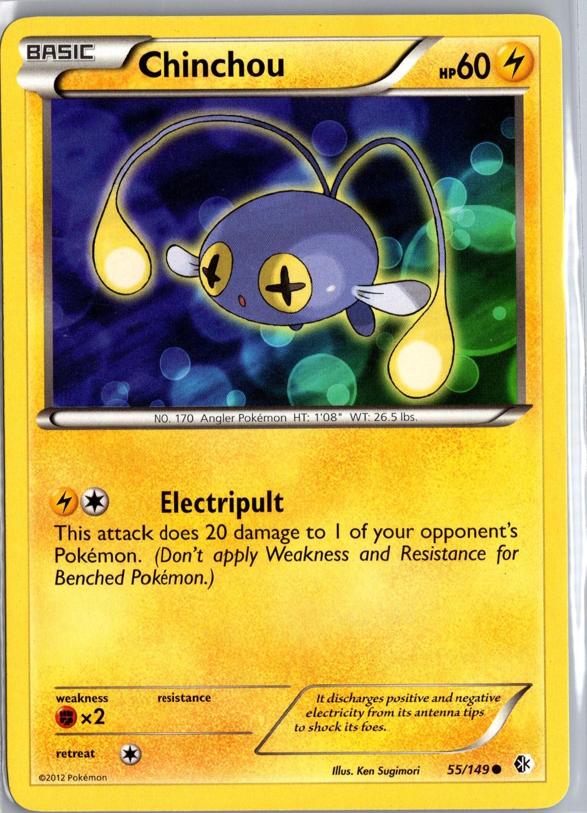 Chinchou 55/149 Common Boundaries Crossed Pokemon Moderately Played