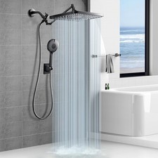Premium 12.2" Rain Shower Head with Handheld Spray, High Pressure Rainfall