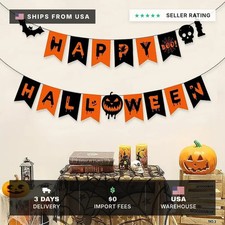 Happy Halloween Banner for Halloween outdoor Indoor Party Decorations Horror Bir