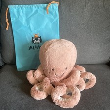 Jellycat NWT Octopus Plush Stuffed Animal AUTHENTIC Odell W Bag Large Pink