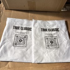 2 Pack True Classic Mens White Crew Neck T Shirts - Size M 2 Pack True Classic Mens White Crew Neck T Shirts - Size M