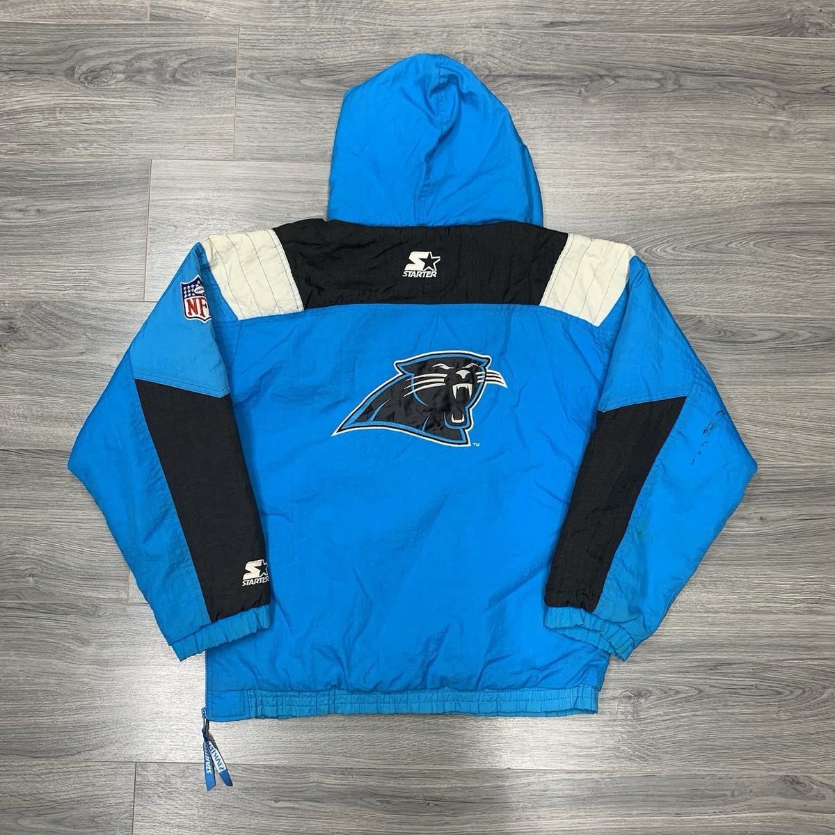Vintage Starter Carolina Panthers Jacket Large Quarter Zip MENS